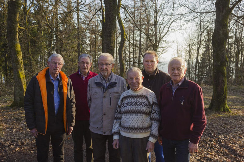 Mitglieder des Bezirksvorstandes im Jahre 2018 v.l.n.r. Anton Schmitt, Gernot Schreiber, Manfred Wied, Joachim Meinhard, Stefan Schmidt, Udo Reik-Riedese